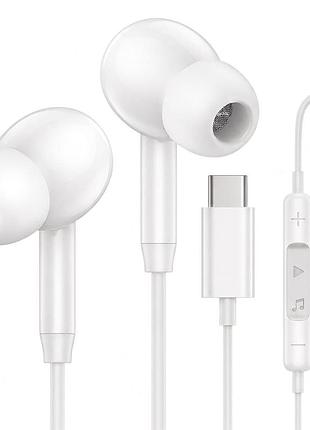 Наушники вкладыши вакуумные ведущие usb-c x01 white