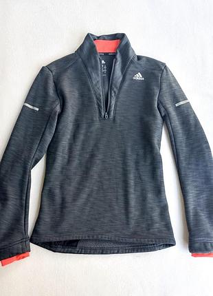Спортивна кофта на флісі adidas, довжина 60 см.