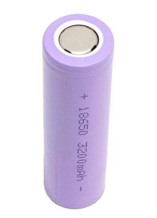 Акумуляторна батарейка 18650 3200 mah бузкова, літій іонна батарея (акумулятор)