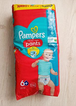 Подгузники-трусики pampers pants 6+ (14-19 кг) 46 шт Англия памперс