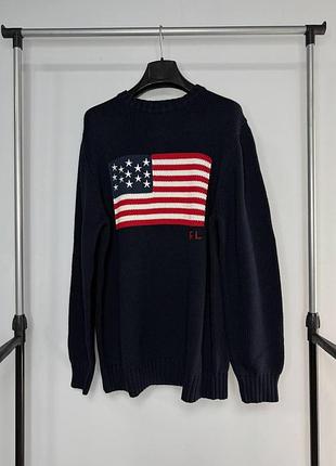 Polo ralph lauren світр m-l синій/білий