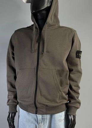 Худі на змійці оверсайз stone island m, l, xl