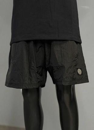 Stone island черные шорты на лето m, l, xl