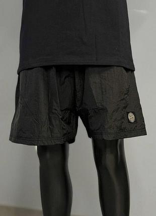 Модные летние шорты stone island черные m, l, xl