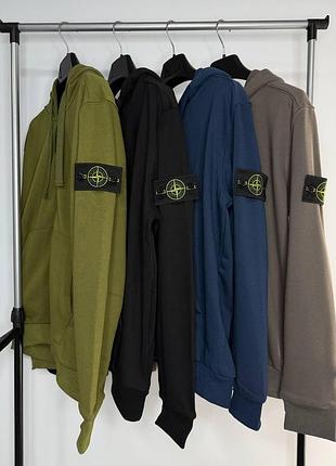 Худі на блискавці stone island вільний крій m, l, xl