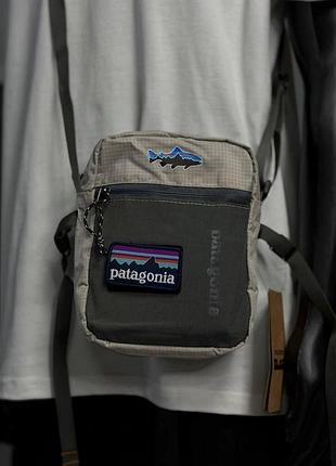 Серый мессенджер сумка patagonia 20х15 см