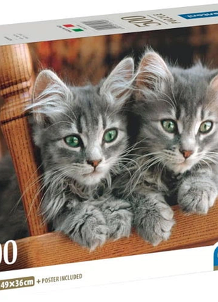 Пазлы clementoni серые котята 500 элементов 35580