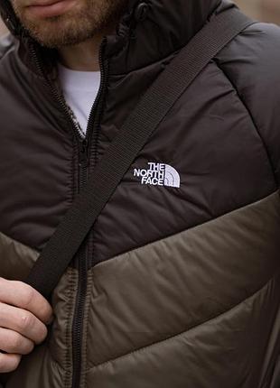 Демисезонная куртка мужская the north face s-5xl черно-хаки