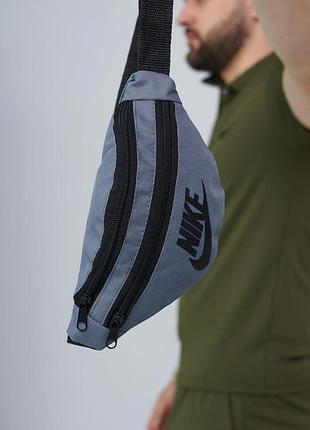 Сумка бананка nike серая