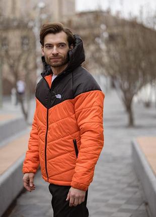 Куртка the north face мужская s-5xl черно-оранжевая демисезонная