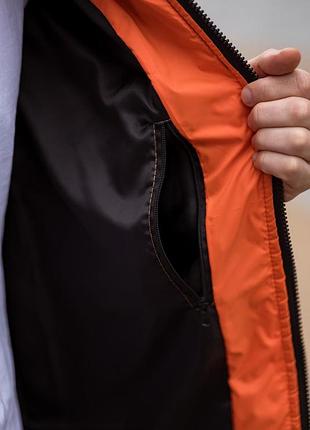 Демисезонная куртка the north face мужская черно-оранжевая s-5xl