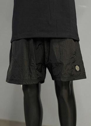 Шорты stone island черные размер m, l, xl лето