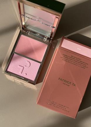Patrick ta major glow creme & powder light reflecting translucent highlighter duo хайлайтер