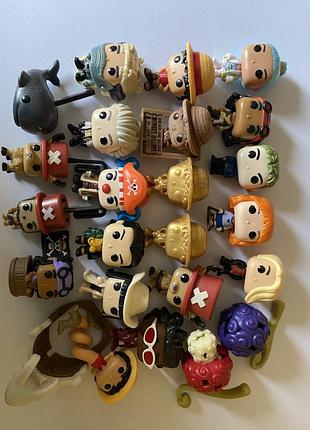 Фігурки kinder joy one piece x funko pop / кіндер лжой ван піс - зоро, віві, крокодайл, намі, луффі, усопп санджі чоппер