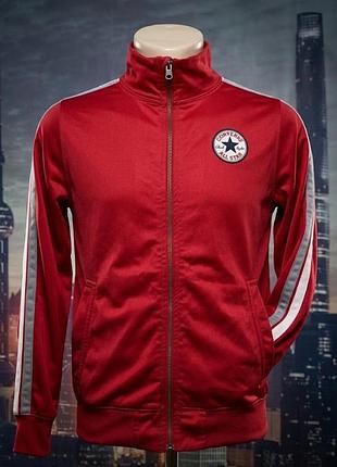 Червона спортивна кофта (мастерка) converse chuck taylor all star.  розмір m (10–12 років / 140–152 см)  країна-виробник: малайзія (made in malaysia).