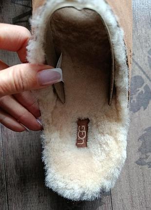 Тёплые меховые тапочки щлеранцы ugg угги оригинал 5