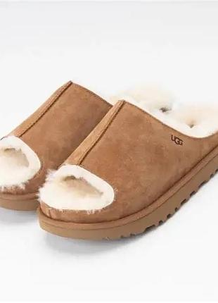 Тёплые меховые тапочки щлеранцы ugg угги оригинал 10
