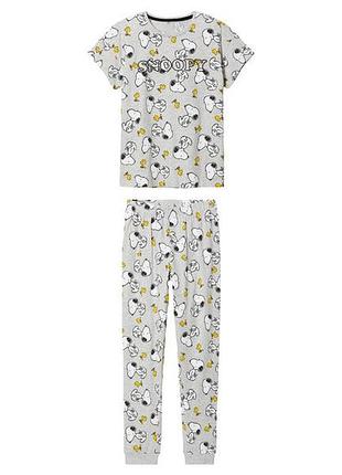 Піжама (футболка і штани) для дівчинки peanuts snoopy 451147 134-140 см (8-10 years) різнобарвний