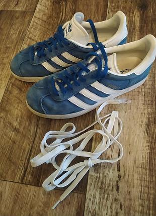 Кросівки жіночі adidas gazelle сині замшеві