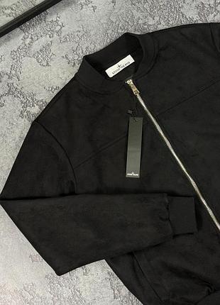 Stone island бомбер черный s-xxl демисезонный