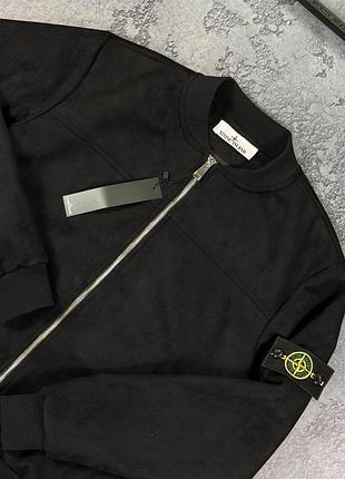 Демисезонный бомбер stone island черный s-xxl