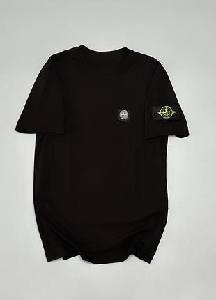 Черная футболка stone island s-xxl