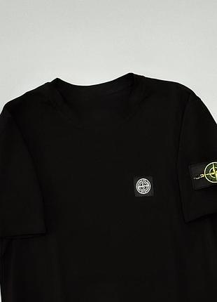 Летняя футболка stone island черного цвета s-xxl