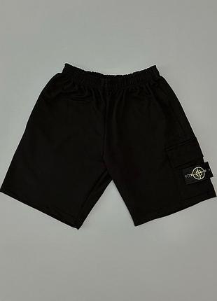 Stone island черные шорты s-xxl летние