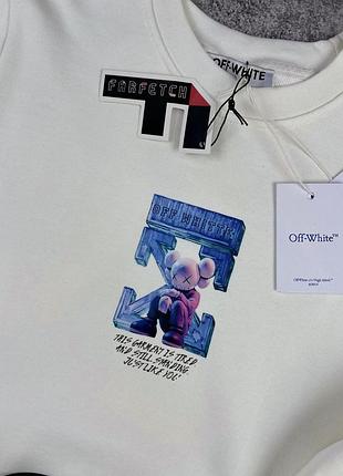 Білий світшот бренду off-white, нові s, m