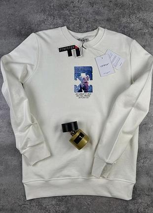 Світшот off-white у білому кольорі, розмір s, m