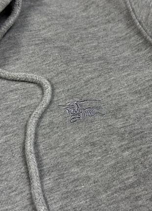 Серое худи на молнии burberry s-xl демисезон