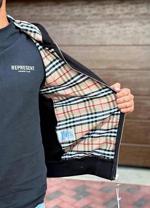 Черное худи на молнии burberry s m xl новый демисезон