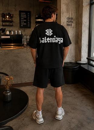 Літній чорний костюм balenciaga розміри s-xl