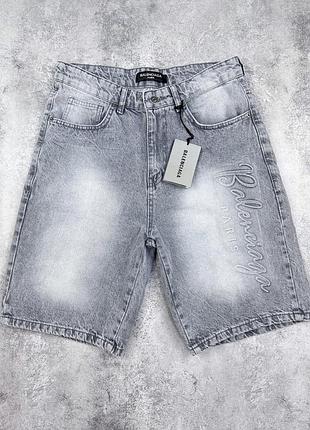 Джинсовые мужские шорты balenciaga в синем цвете, новые размеры 30-38