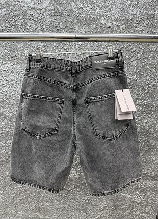 Balenciaga джинсовые шорты серые, размеры 30-38