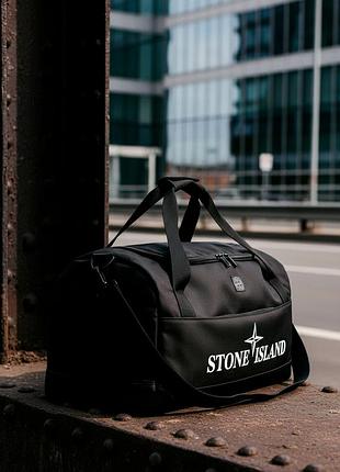 Чорна сумка stone island