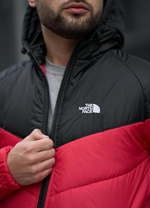 Tnf куртка мужская черно-красная s-xl демисезонная