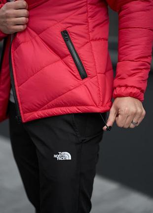 Демисезонная куртка мужская tnf черно-красная s-xl