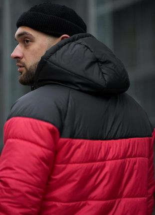 Мужская демисезонная куртка tnf черно-красная s-xl