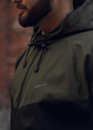 Ветровка windrunner president хаки-черная демисезон s-3xl
