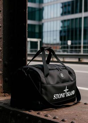Чорна наручна сумка stone island