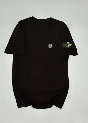 Stone island брендовая футболка черная s-xxl