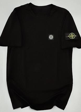 Черная футболка stone island размеры s-xxl