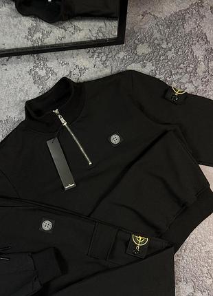 Демисезонный костюм stone island мужской черный анорак и брюки s-xxl
