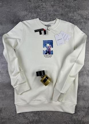 Світшот off-white білий s, m