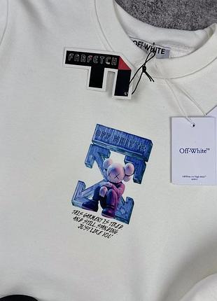 Світшот off-white білий s, m 3