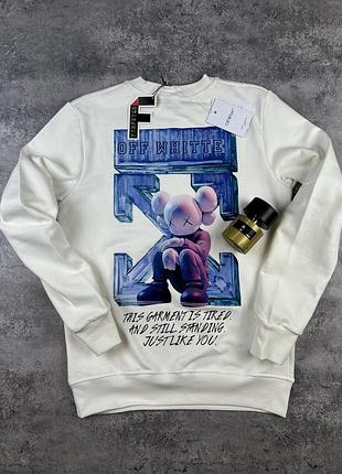 Білий світшот off-white, розміри s, m, новий