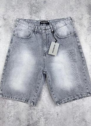 Джинс шорты мужские balenciaga синие, новые размеры 30, 31, 32, 36, 38