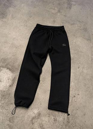 Штани демісезон чорні на флісі burberry s-2xl