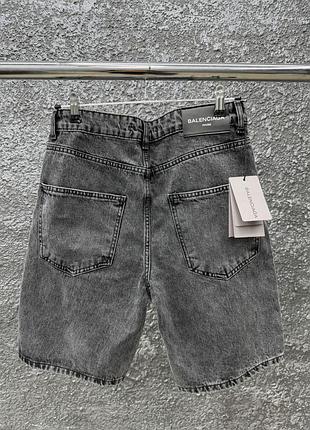 Джинсовые шорты balenciaga серые, размеры 30-38